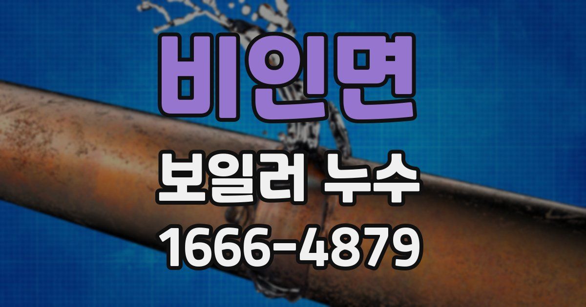 비인면 보일러 누수