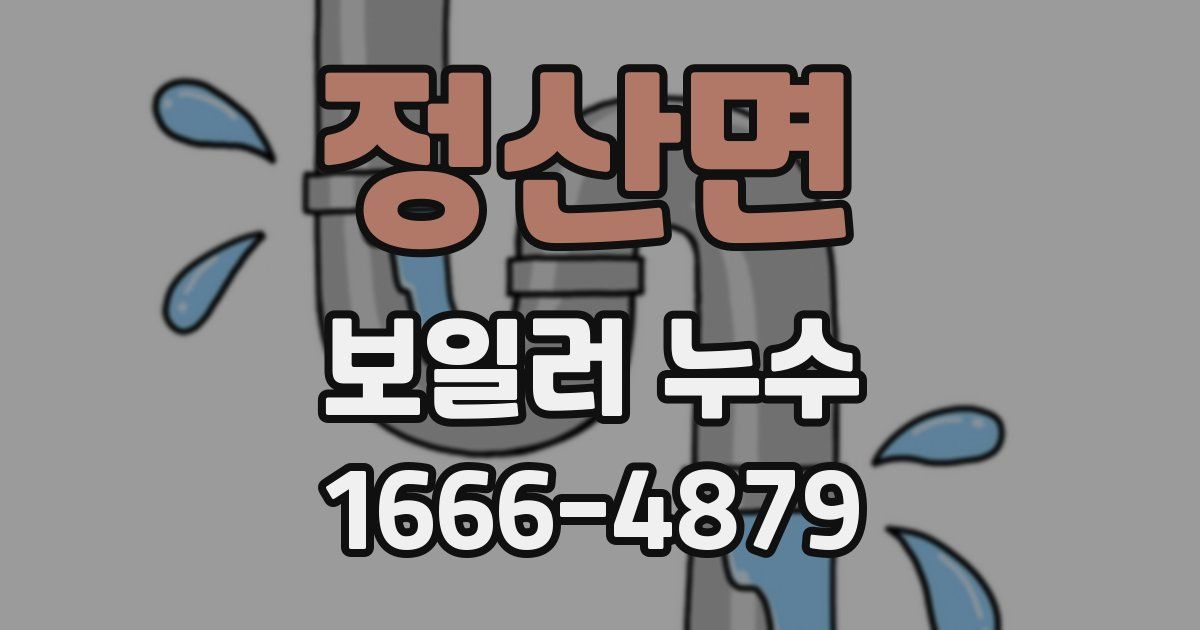 정산면 보일러 누수