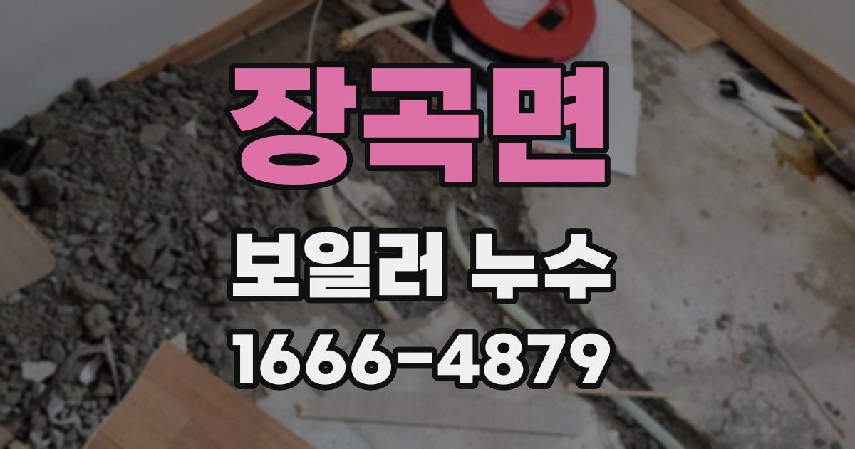 장곡면 보일러 누수