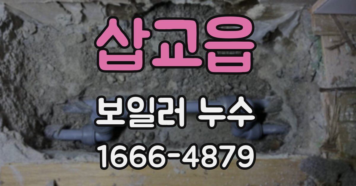 삽교읍 보일러 누수