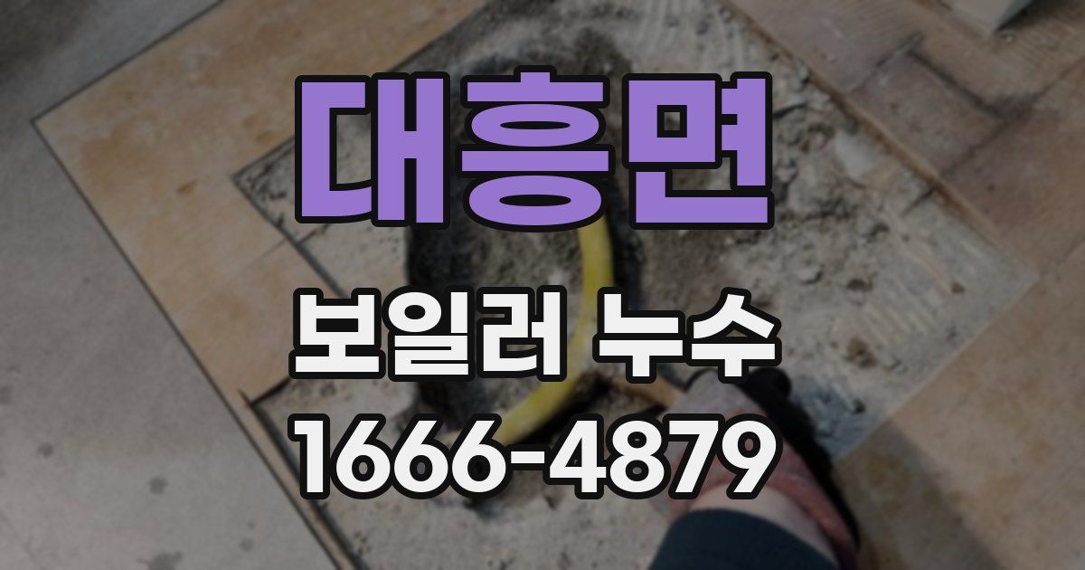 대흥면 보일러 누수