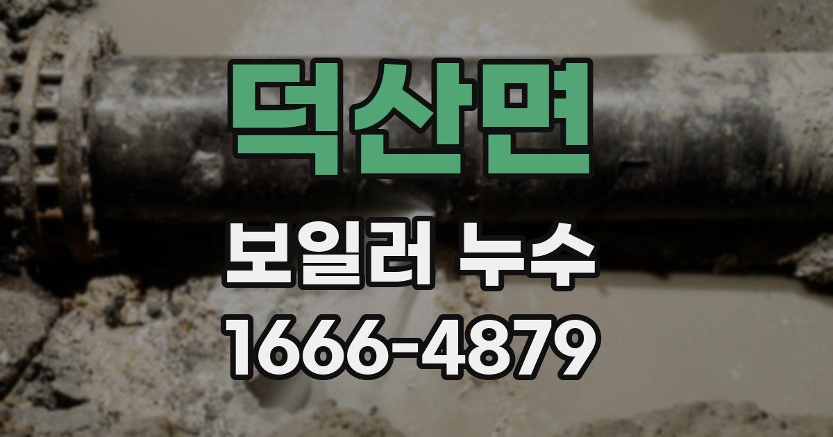덕산면 보일러 누수