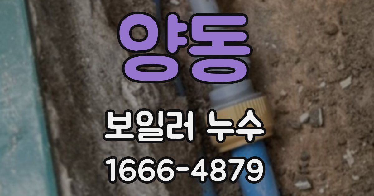 양동 보일러 누수