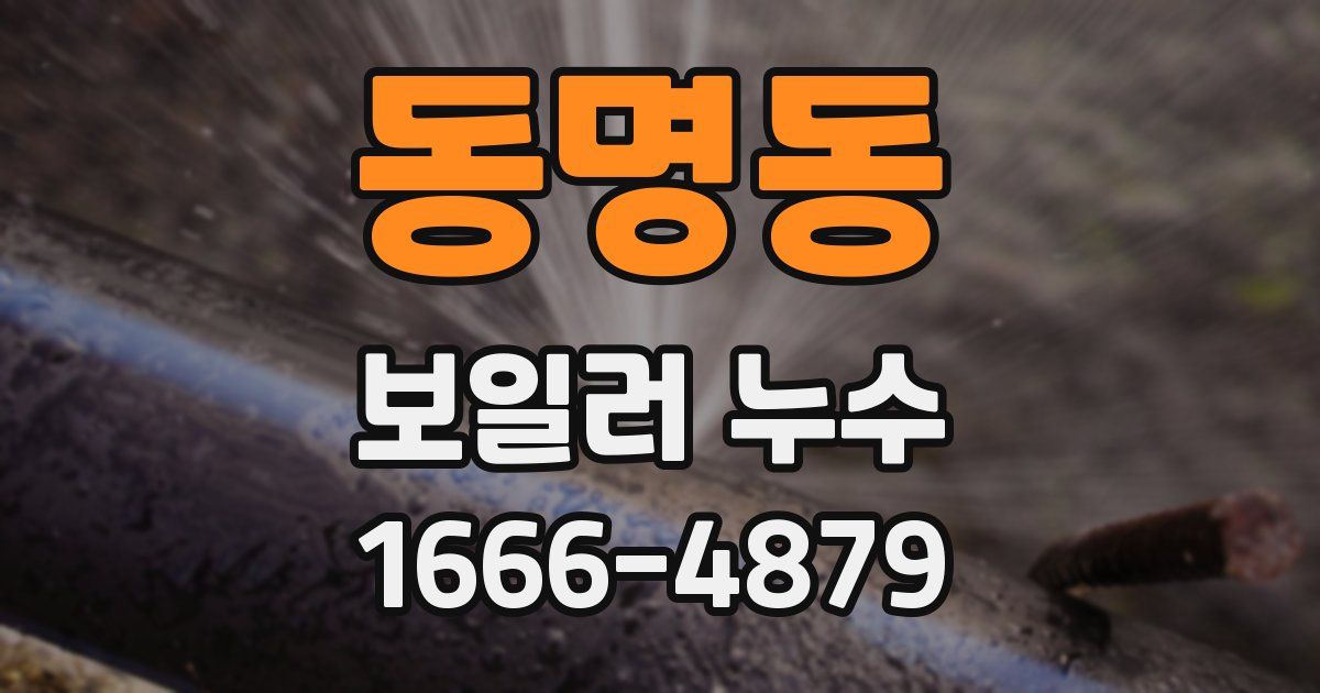 동명동 보일러 누수