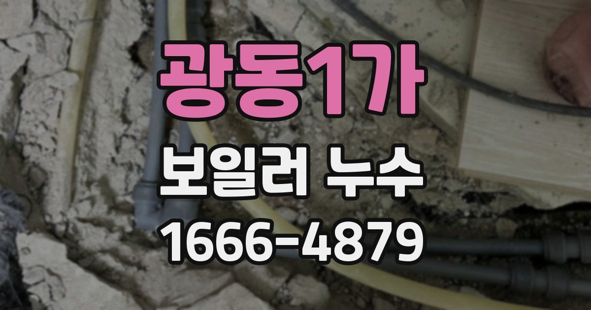 광동1가 보일러 누수