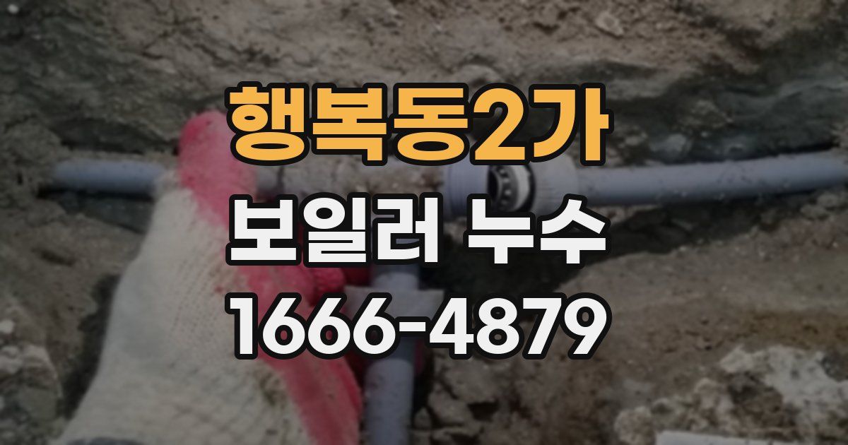 행복동2가 보일러 누수