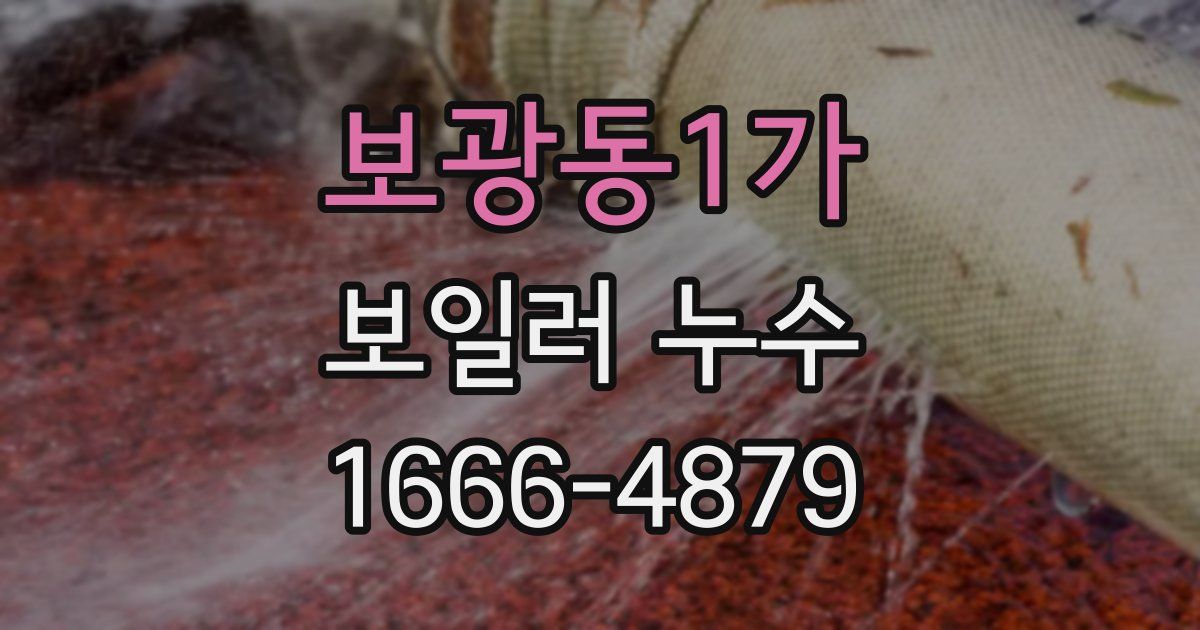 보광동1가 보일러 누수