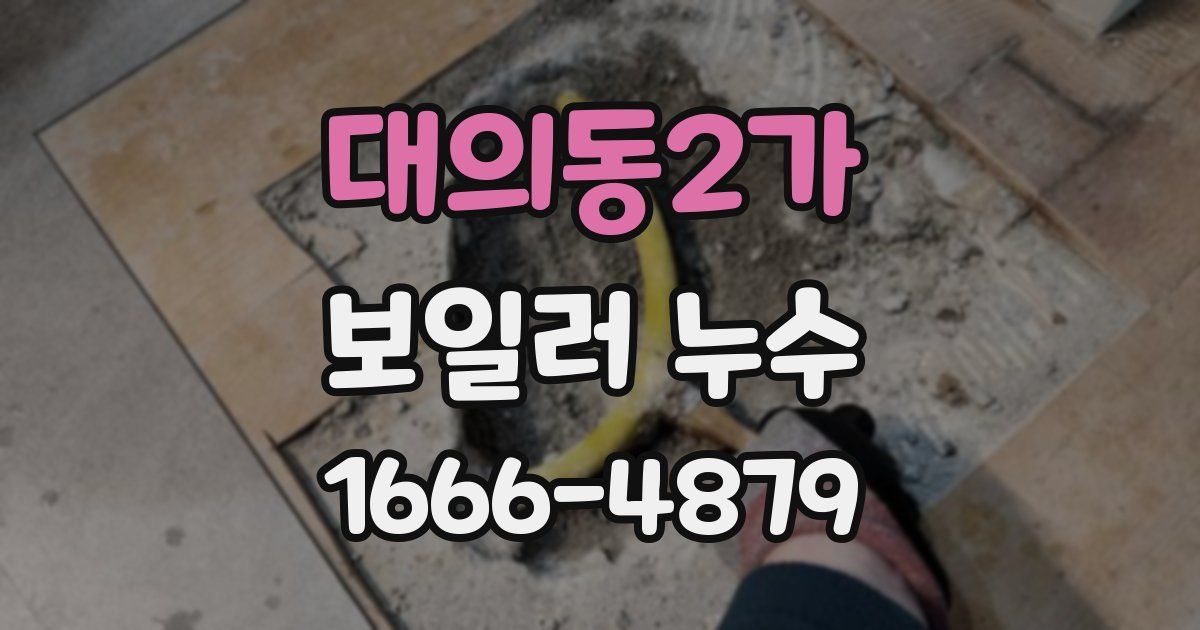 대의동2가 보일러 누수