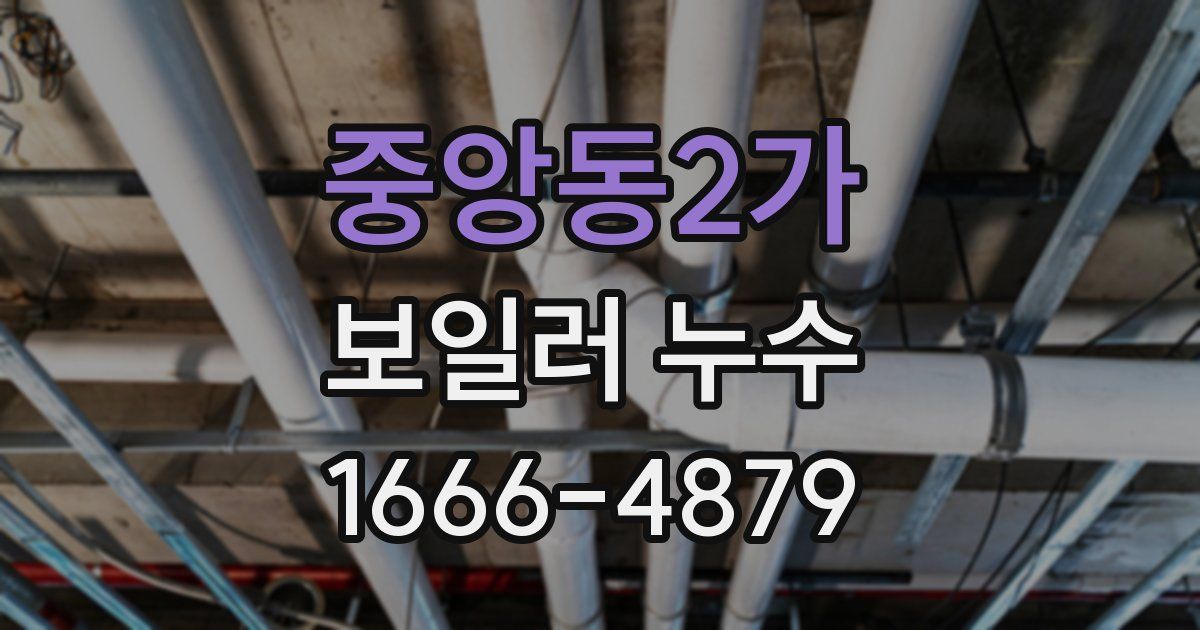 중앙동2가 보일러 누수