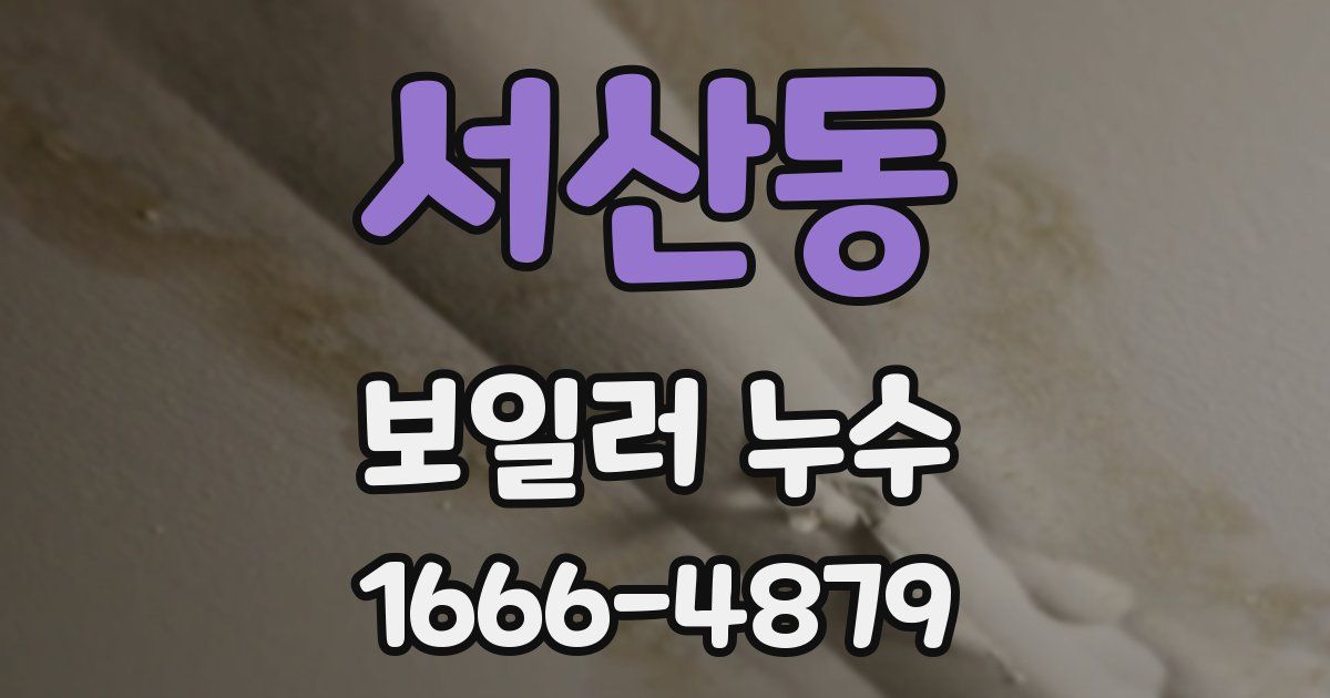 서산동 보일러 누수