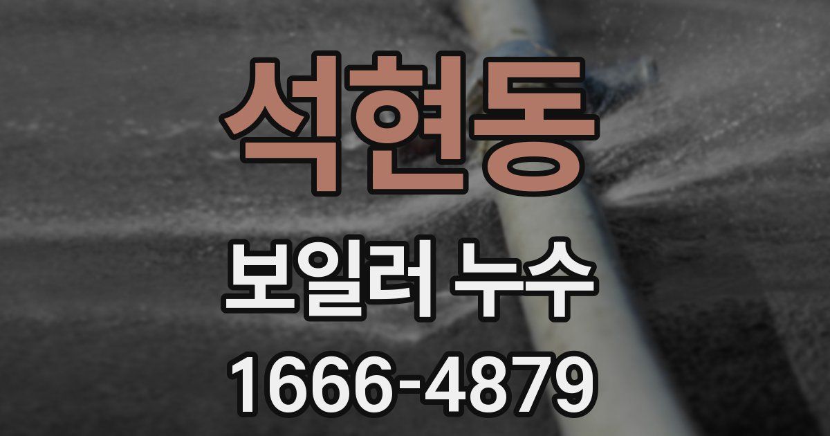 석현동 보일러 누수