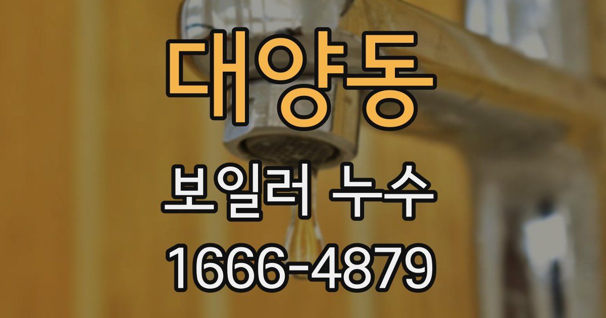 대양동 보일러 누수
