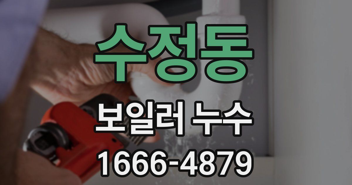 수정동 보일러 누수
