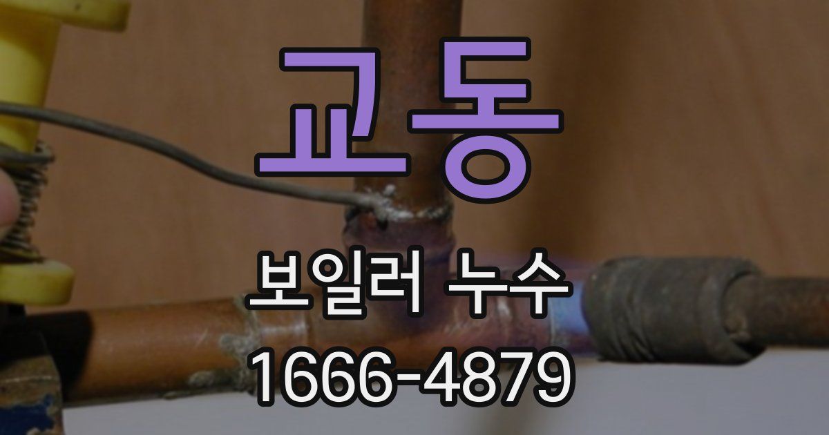 교동 보일러 누수