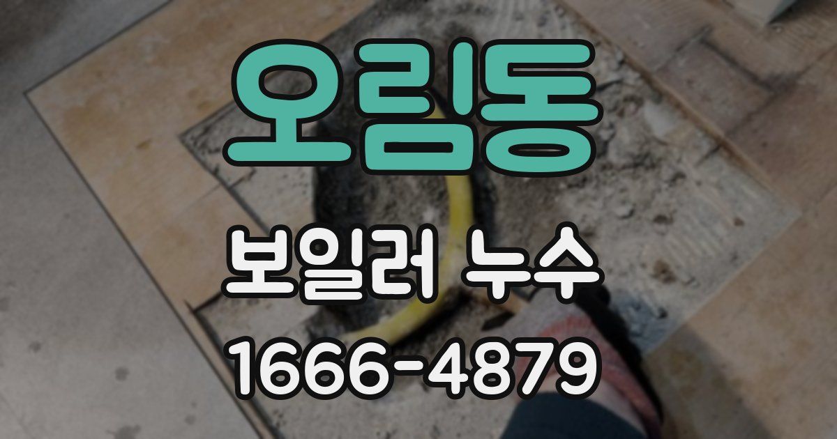 오림동 보일러 누수