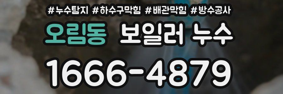 오림동 보일러 누수