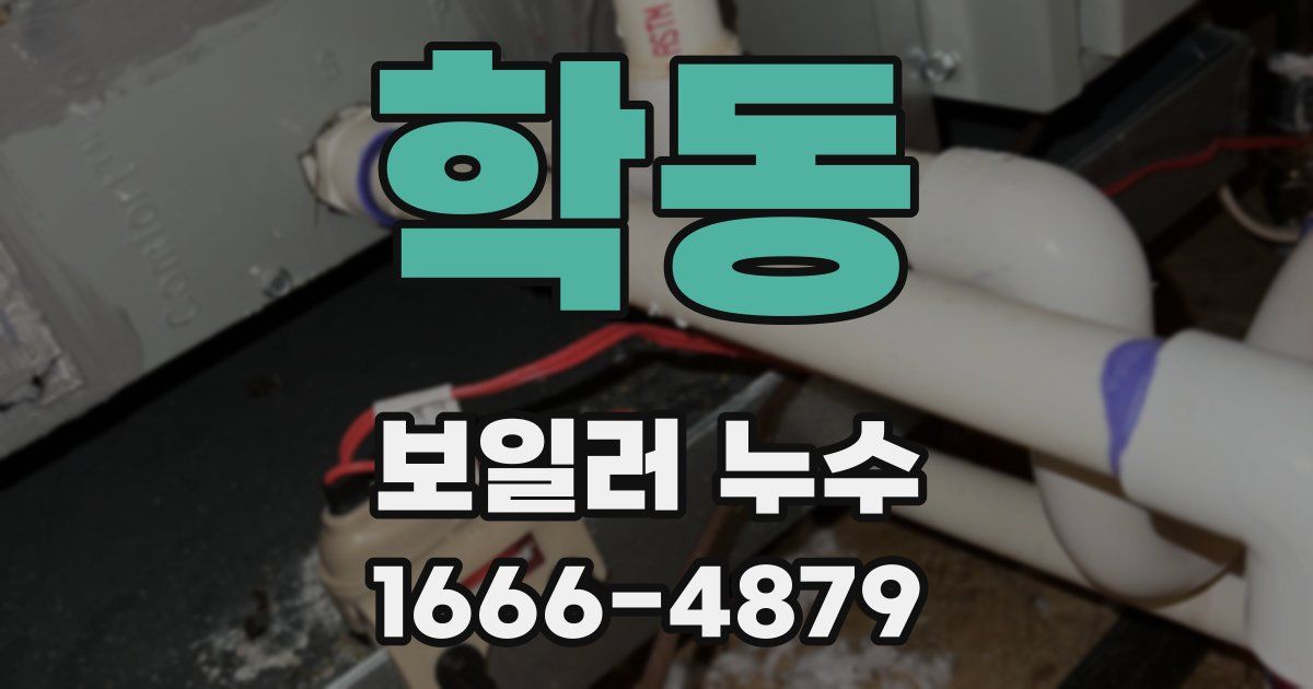 학동 보일러 누수