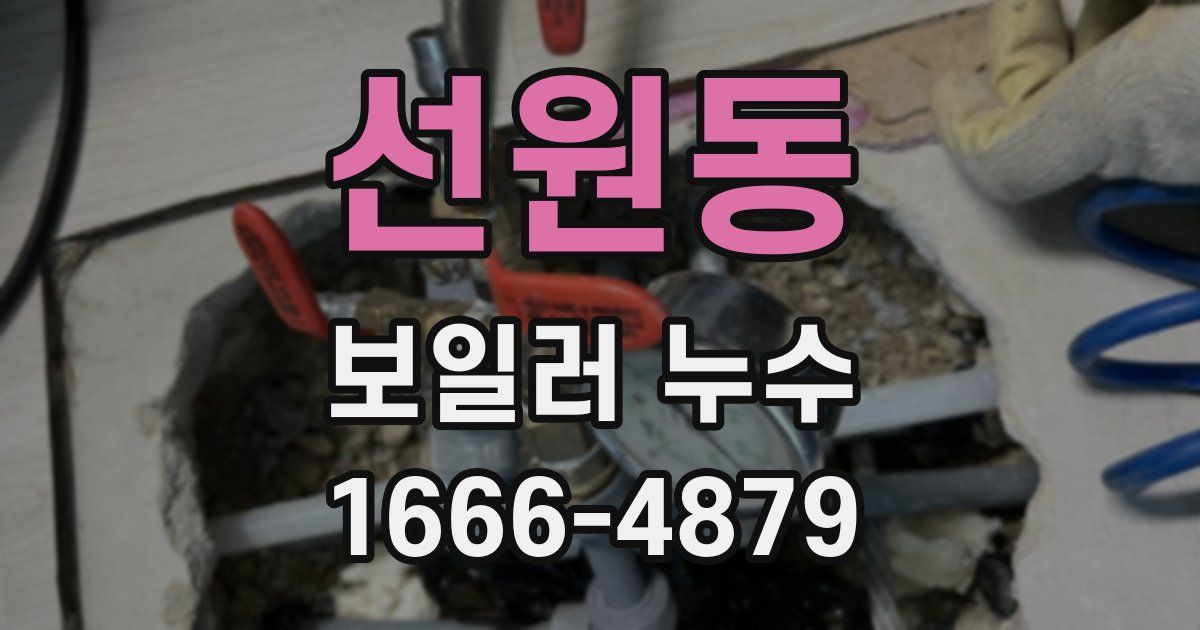 선원동 보일러 누수