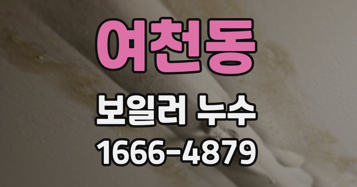 여천동 보일러 누수