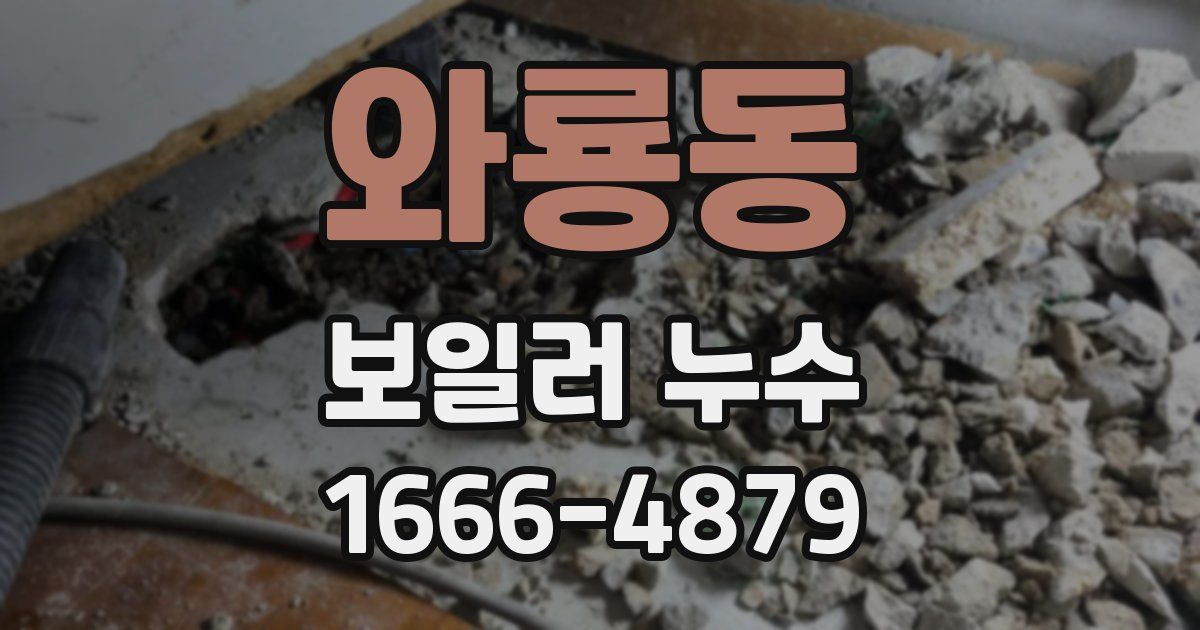 와룡동 보일러 누수