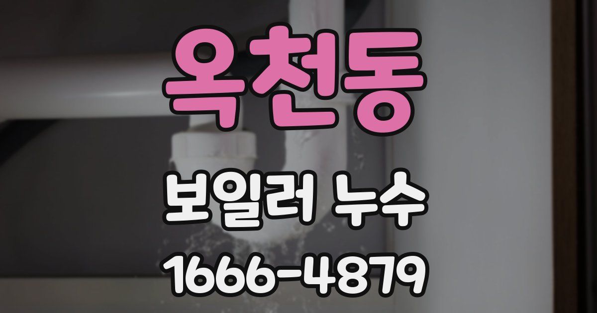옥천동 보일러 누수