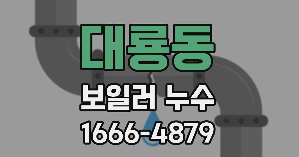 대룡동 보일러 누수