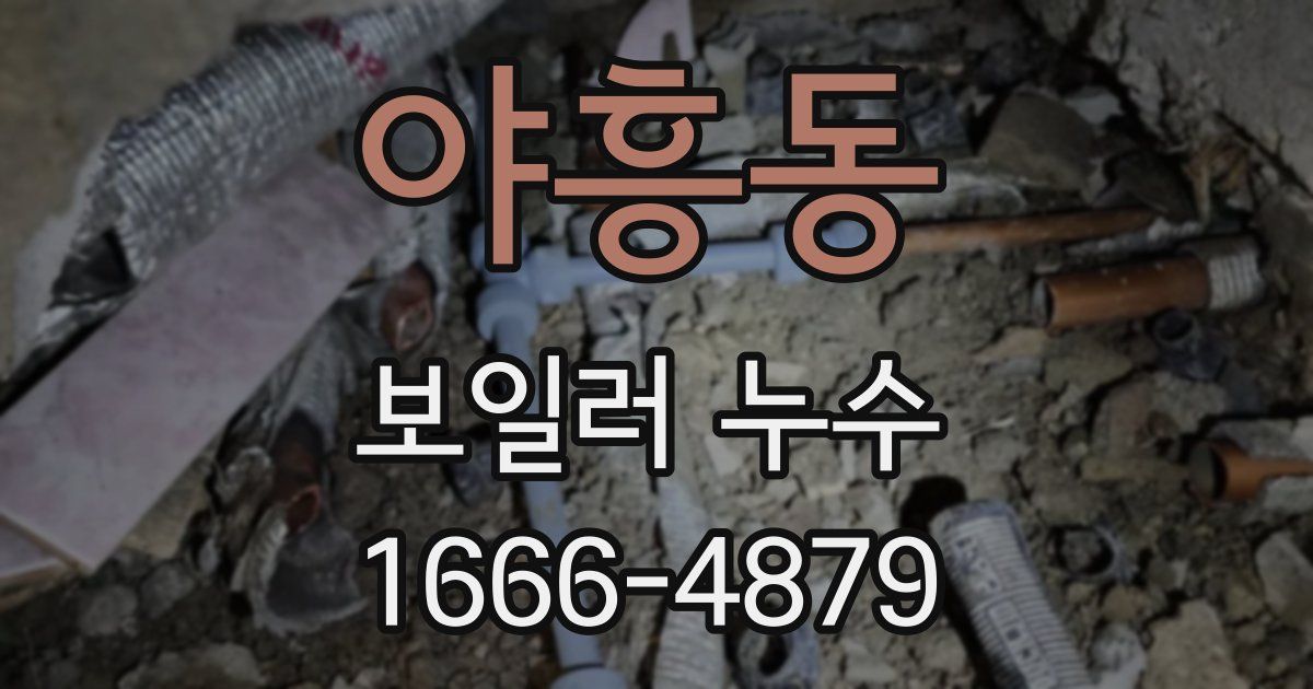 야흥동 보일러 누수