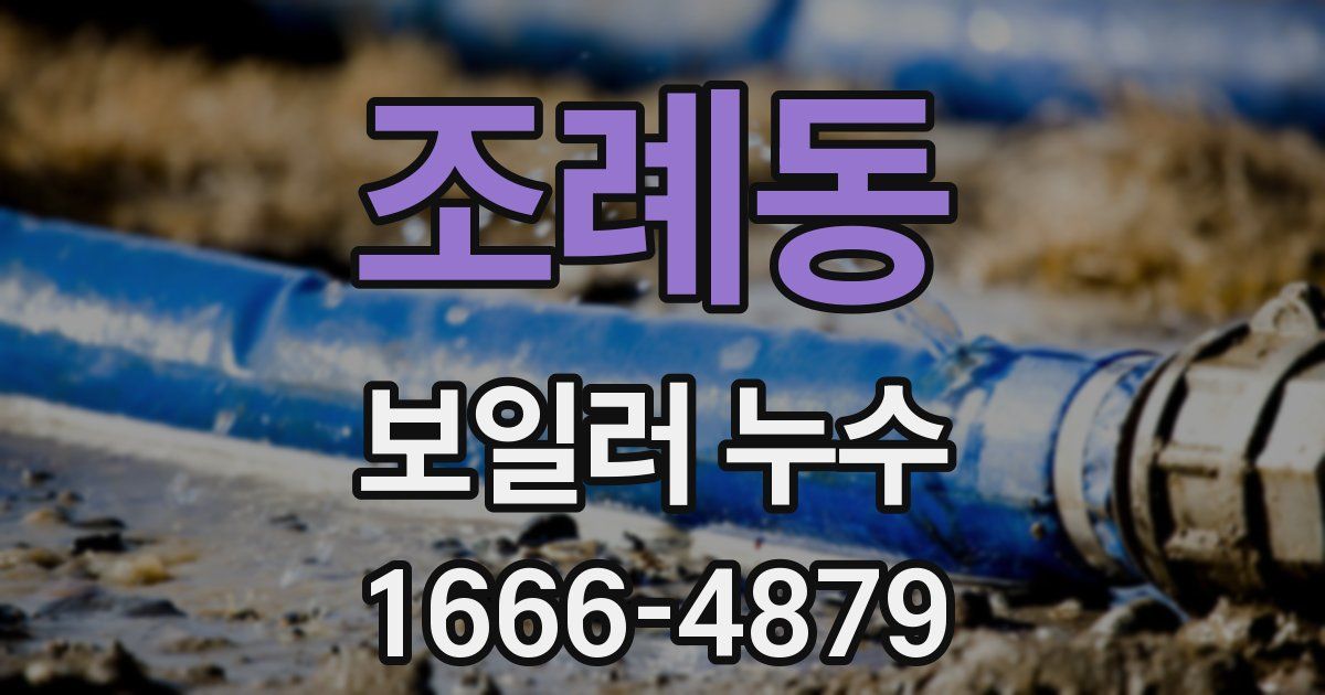 조례동 보일러 누수