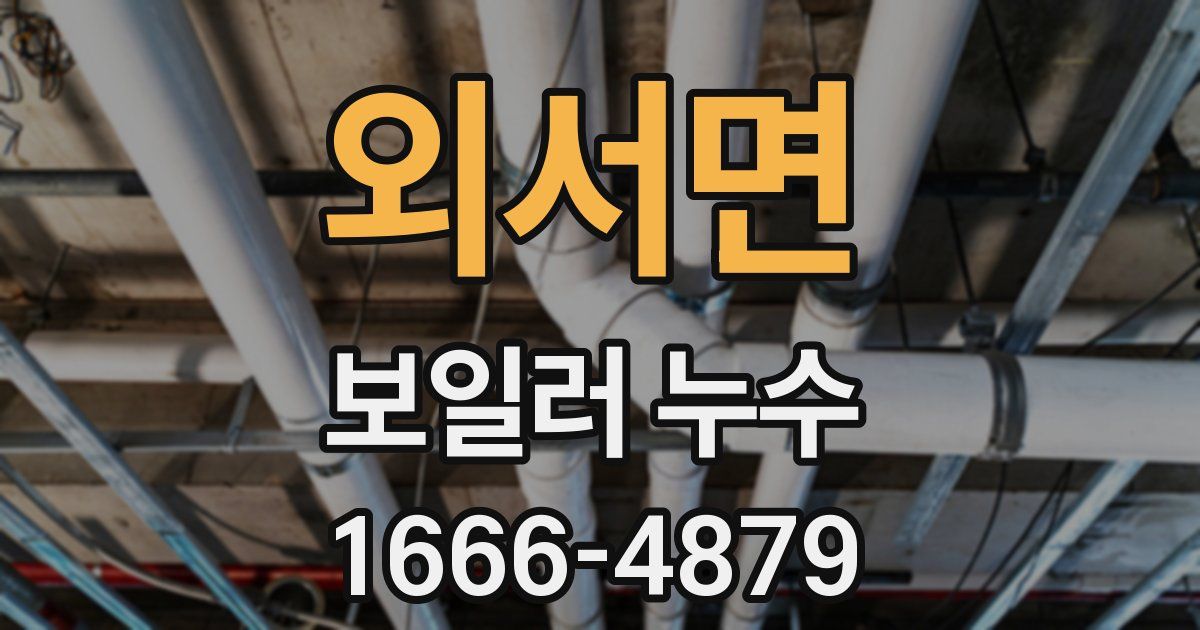 외서면 보일러 누수