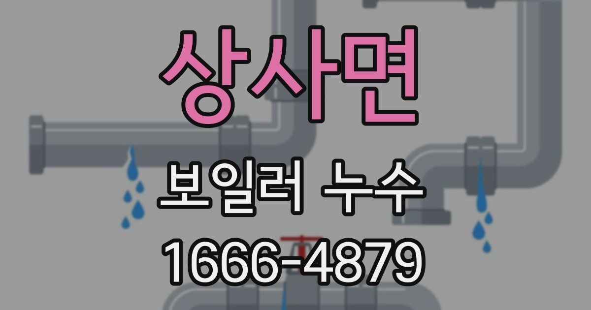 상사면 보일러 누수