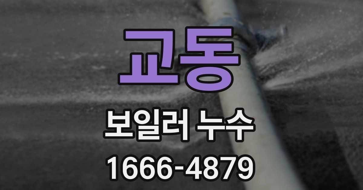 교동 보일러 누수