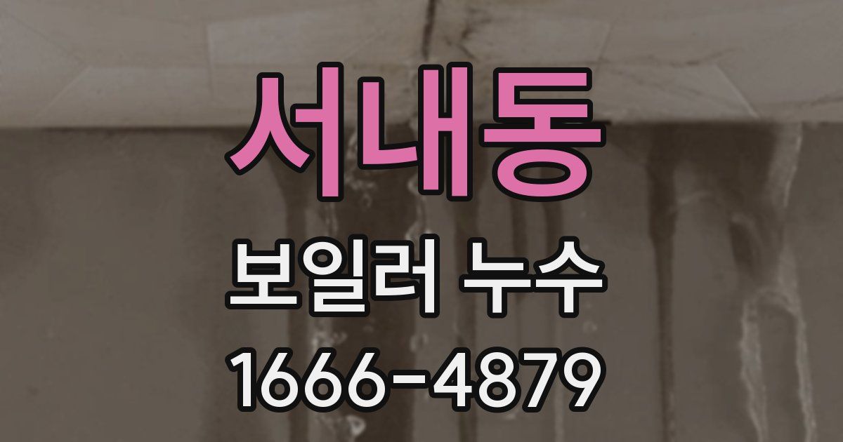 서내동 보일러 누수