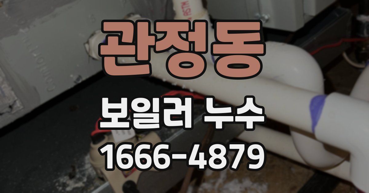 관정동 보일러 누수