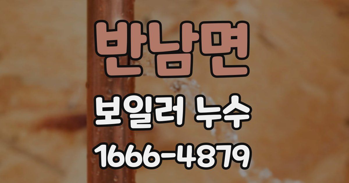 반남면 보일러 누수