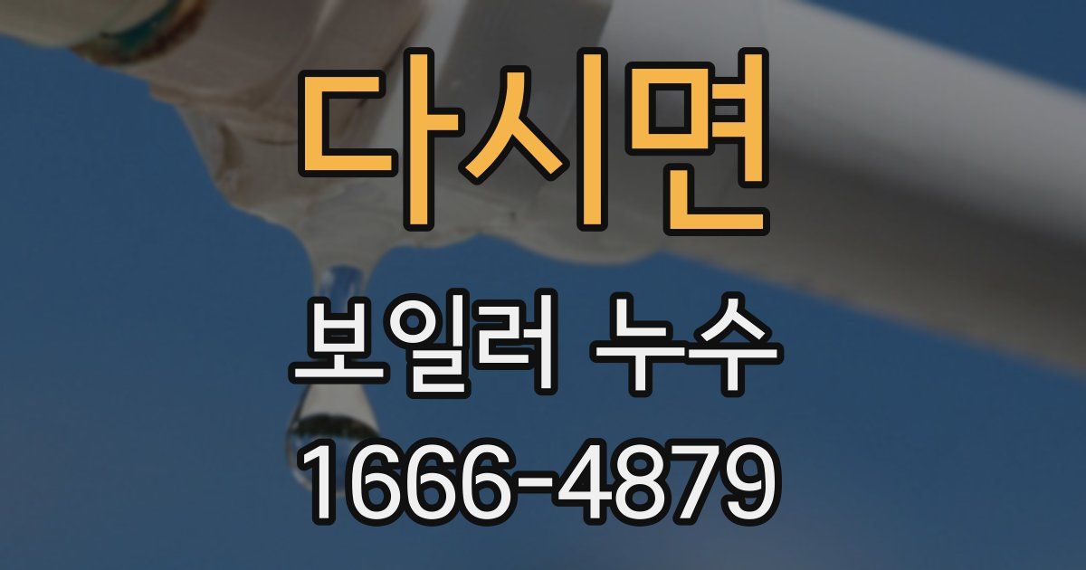 다시면 보일러 누수