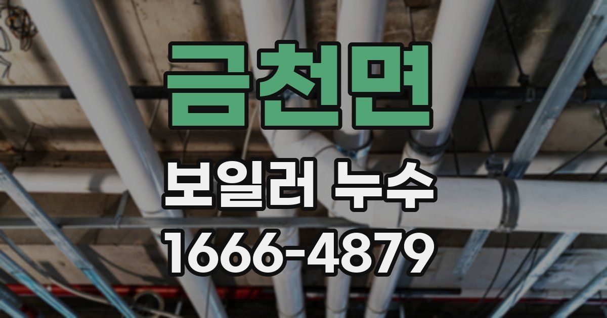 금천면 보일러 누수