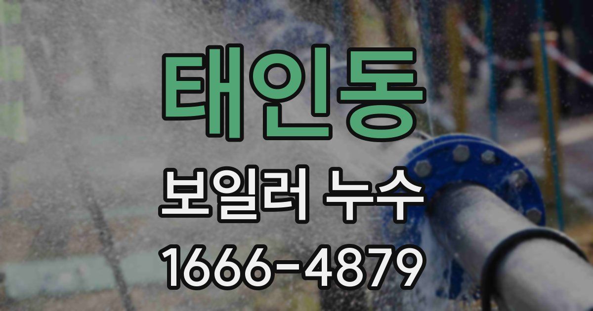 태인동 보일러 누수