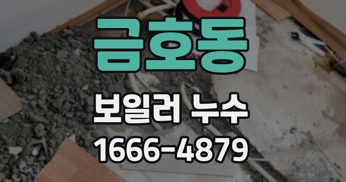금호동 보일러 누수