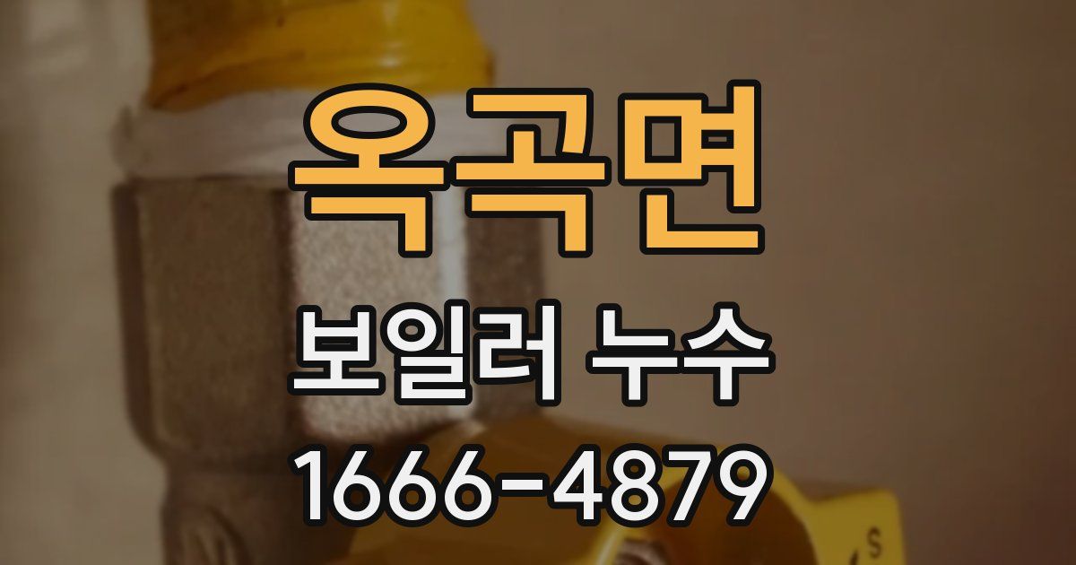 옥곡면 보일러 누수