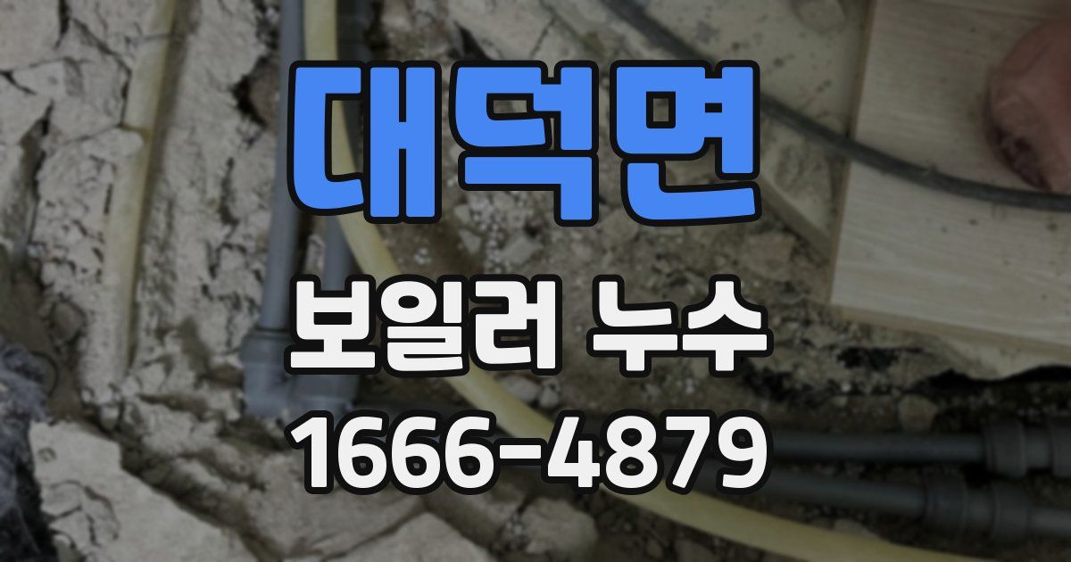 대덕면 보일러 누수