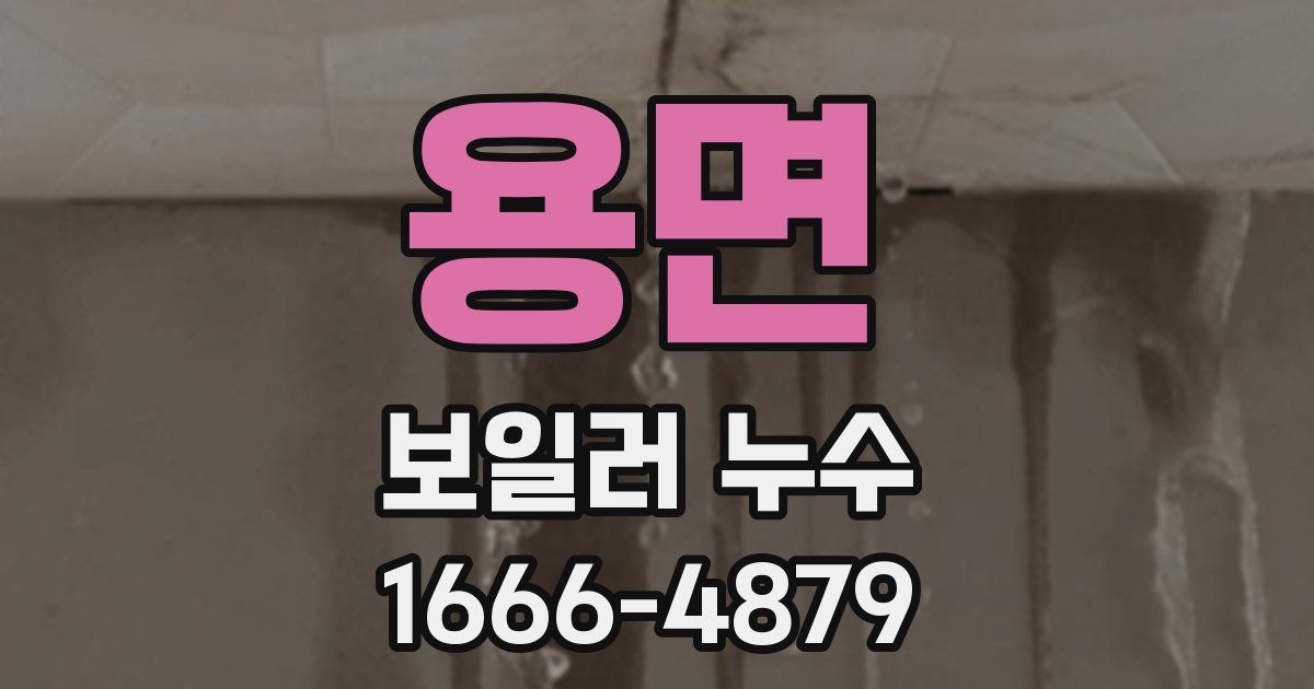 용면 보일러 누수