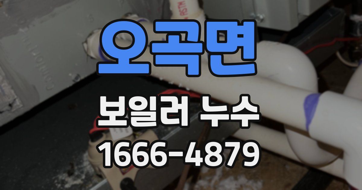 오곡면 보일러 누수