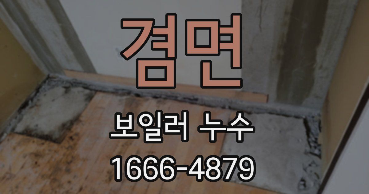 겸면 보일러 누수