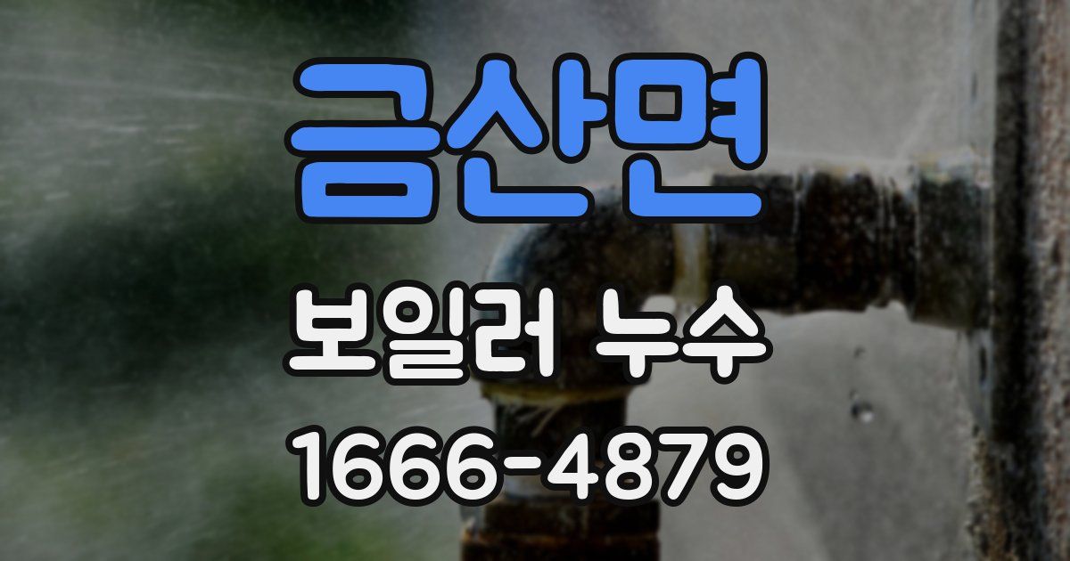 금산면 보일러 누수