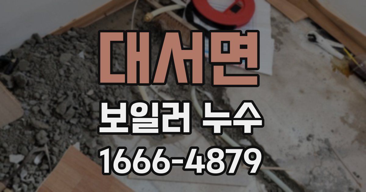 대서면 보일러 누수
