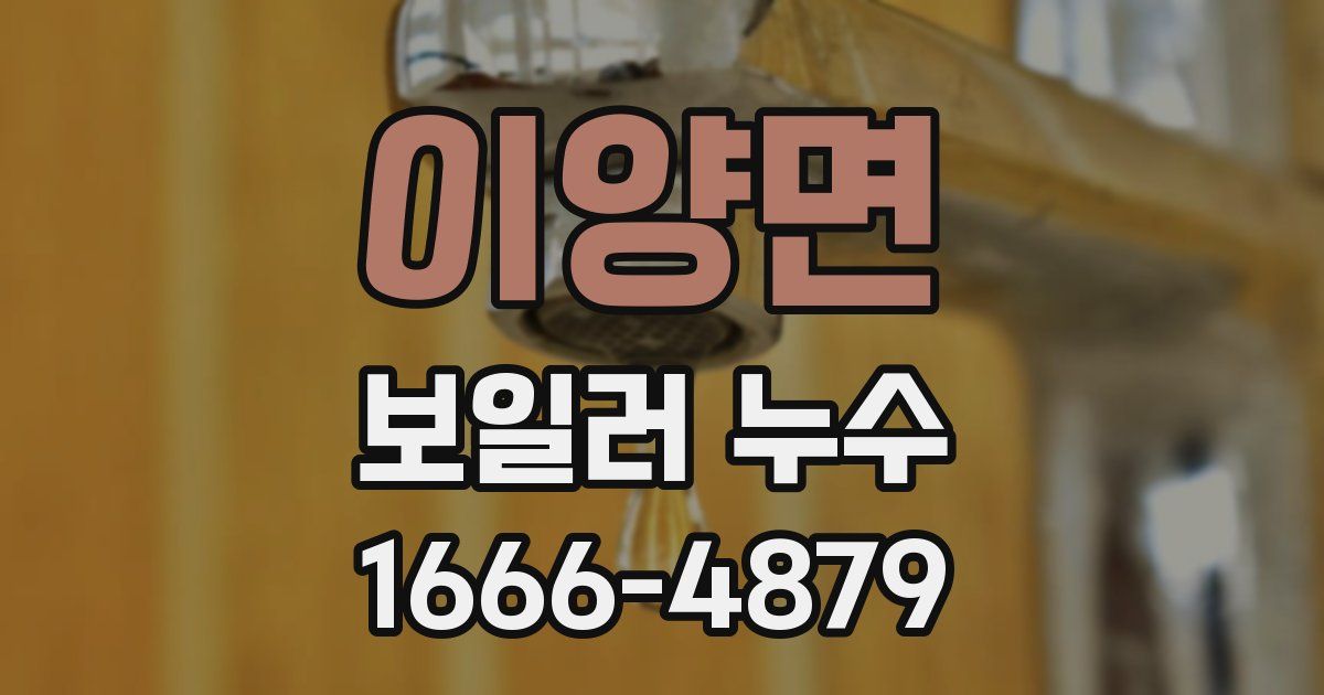 이양면 보일러 누수