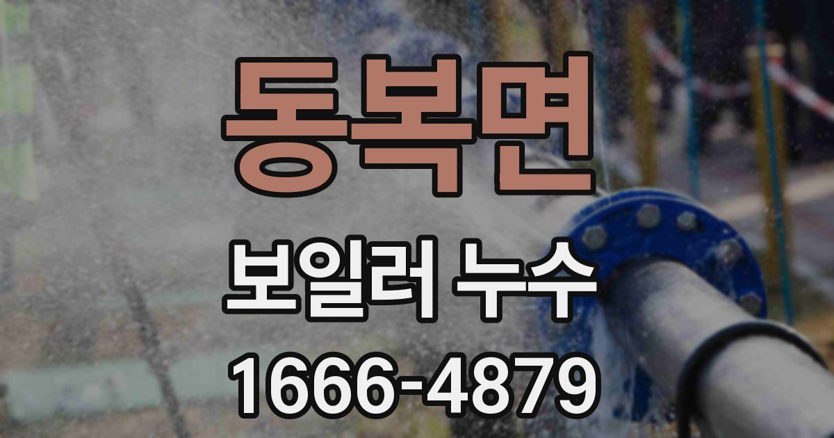 동복면 보일러 누수