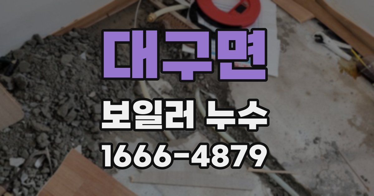 대구면 보일러 누수
