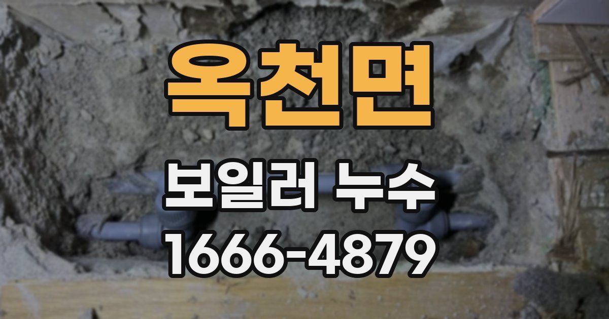옥천면 보일러 누수