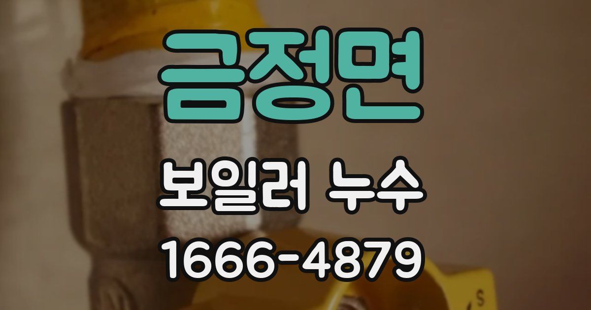 금정면 보일러 누수